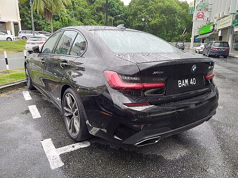 BMW M340i xDrive G20 rear view in Brunei.jpg