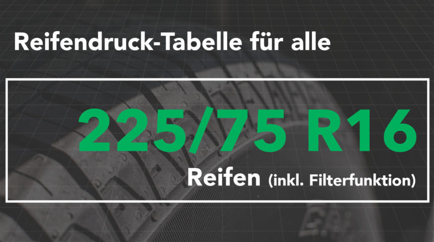 Reifendruck Ducato 225 75 R16