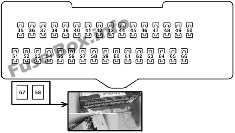 Diagramm des Sicherungskastens der Instrumententafel: Lexus RX 330, RX 350 (2003, 2004, 2005, 2006, 2007, 2008, 2009)