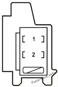 Diagramm des Sicherungskastens Nr. 1 im Kofferraum: Lexus RX 450h (2010, 2011, 2012, 2013, 2014, 2015)