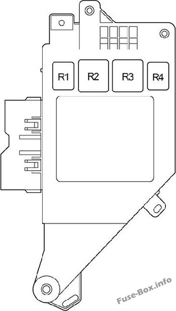 Diagramm des Sicherungskastens der Instrumententafel (rechts): Toyota Land Cruiser (2004, 2005, 2006, 2007)