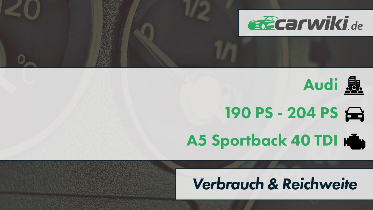 Audi A5 Sportback 40 TDI Verbrauch
