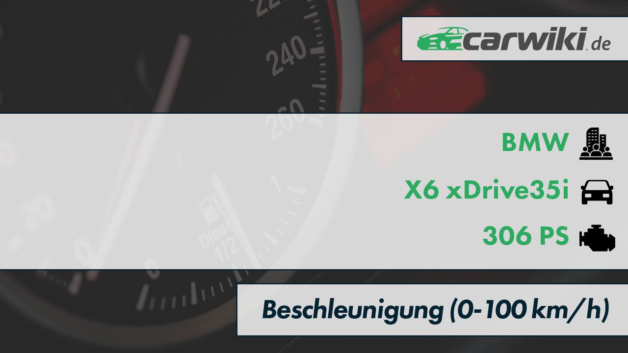BMW X6 xDrive35i 0-100 kmh Beschleunigung