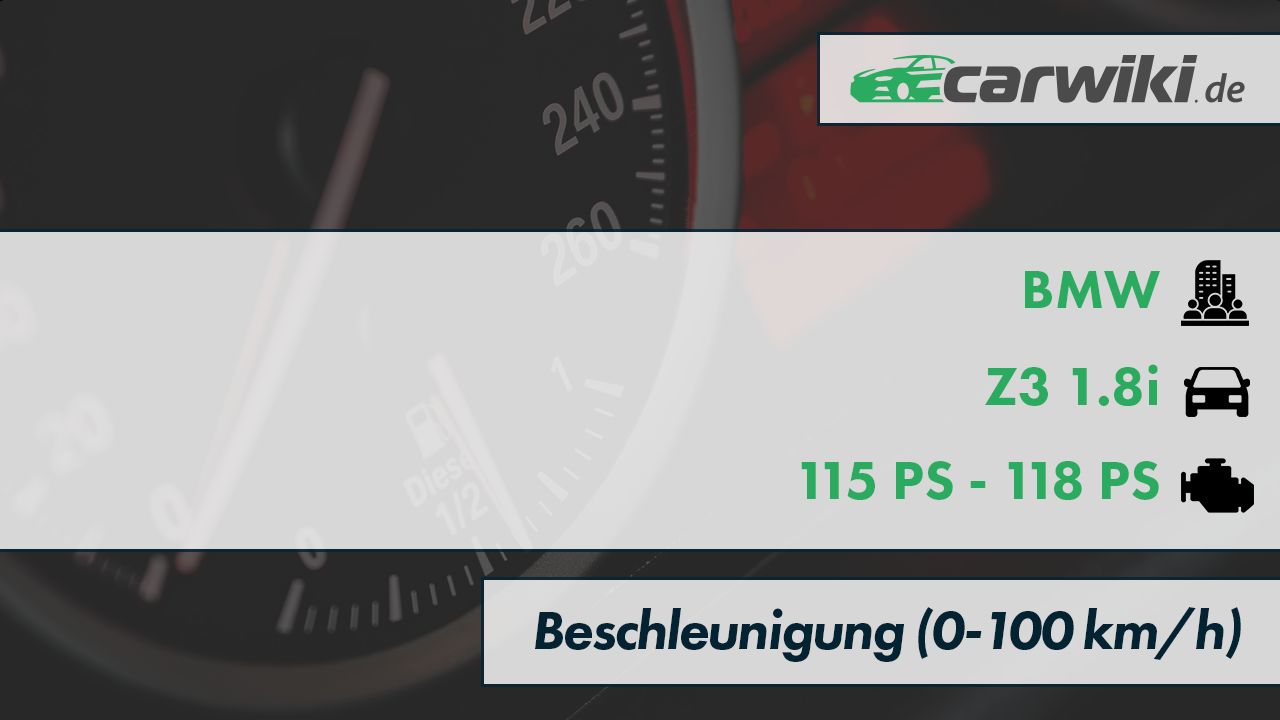 BMW Z3 1.8i 0-100 kmh Beschleunigung