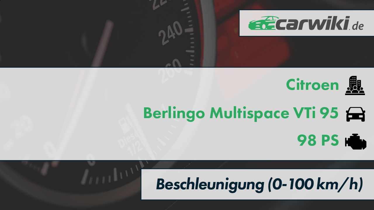 Citroen Berlingo Multispace VTi 95 0-100 kmh Beschleunigung