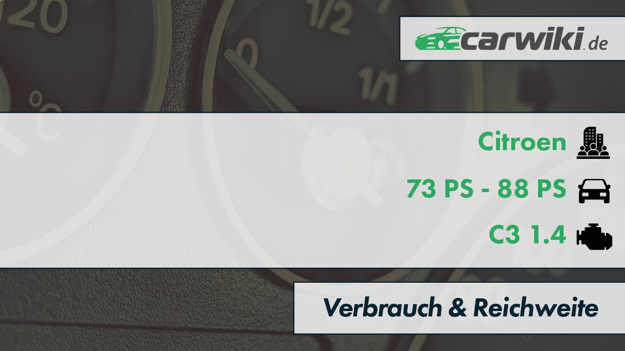 Ich Drück Aufs Gas Für Die 500 Ps Citroen C3 1.4 Verbrauch & Reichweite | 73 PS - 88 PS | Tabelle