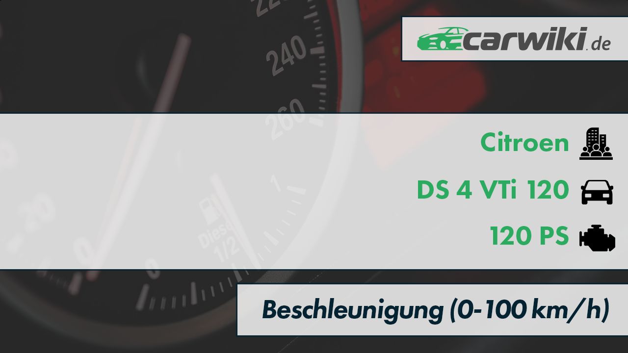 Citroen DS 4 VTi 120 0-100 kmh Beschleunigung