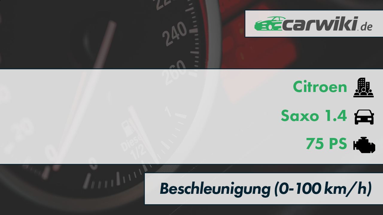 Citroen Saxo 1.4 0-100 kmh Beschleunigung
