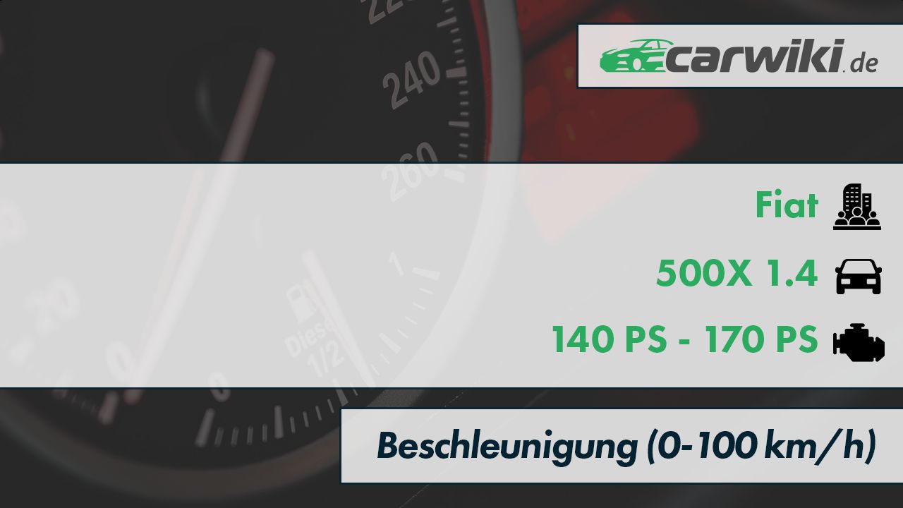 Fiat 500X 1.4 0-100 kmh Beschleunigung