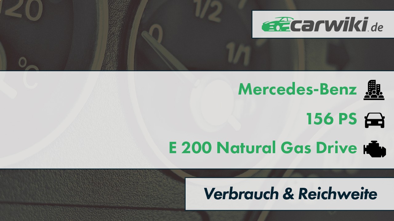 Mercedes-Benz E 200 Natural Gas Drive Verbrauch