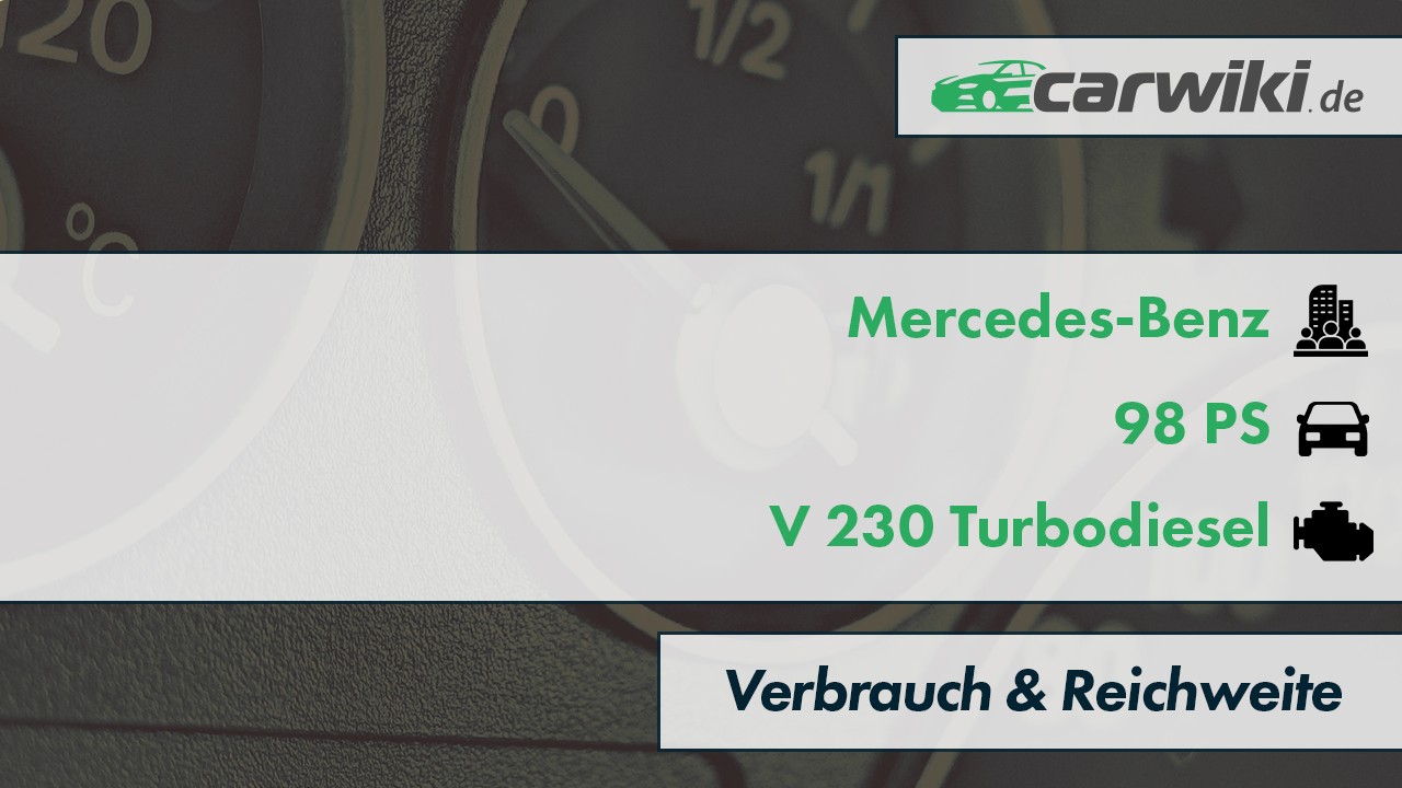 Mercedes-Benz V 230 Turbodiesel Verbrauch