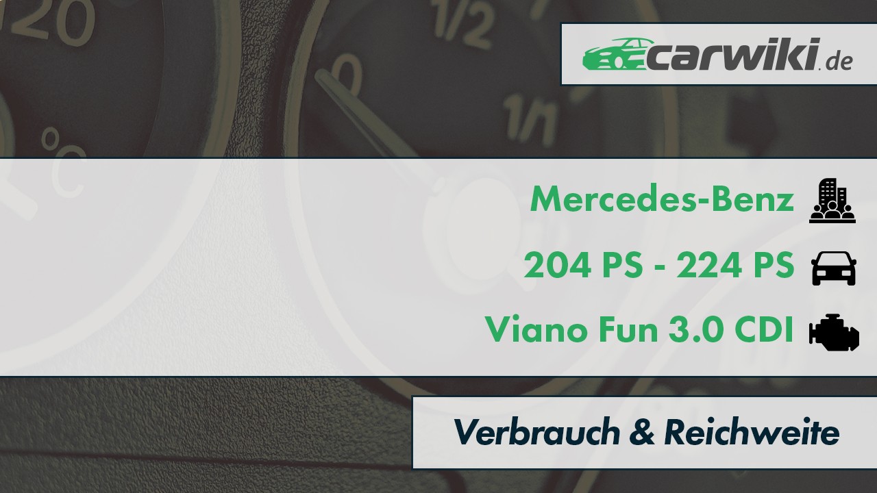 Mercedes-Benz Viano Fun 3.0 CDI Verbrauch