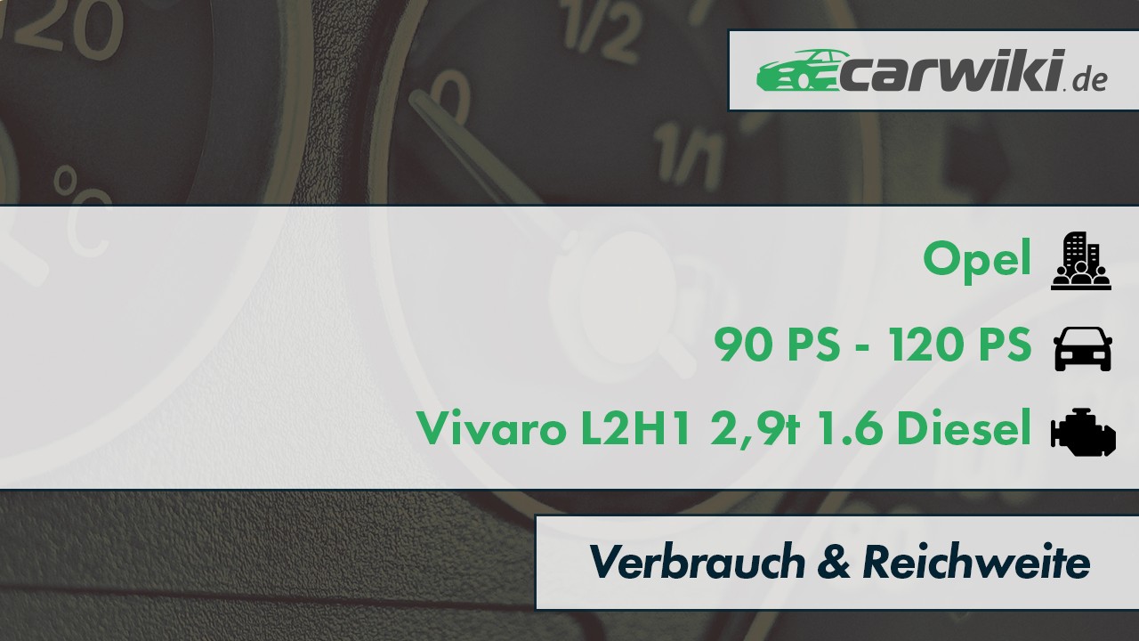 Opel Vivaro L2H1 2,9t 1.6 Diesel Verbrauch